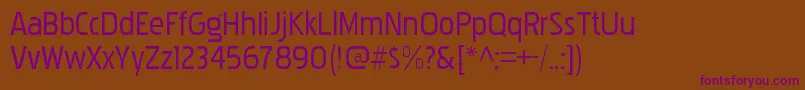 Шрифт PakenhamrgRegular – фиолетовые шрифты на коричневом фоне