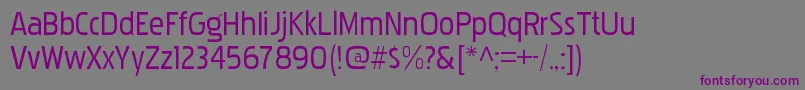 Шрифт PakenhamrgRegular – фиолетовые шрифты на сером фоне