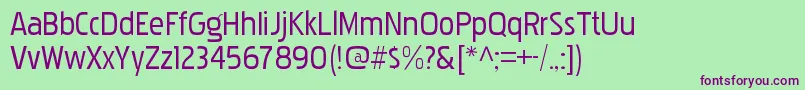 Шрифт PakenhamrgRegular – фиолетовые шрифты на зелёном фоне