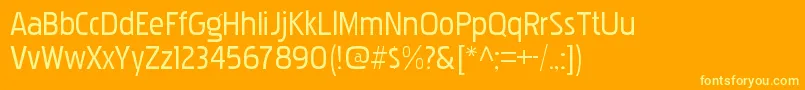 PakenhamrgRegular Font – Yellow Fonts on Orange Background