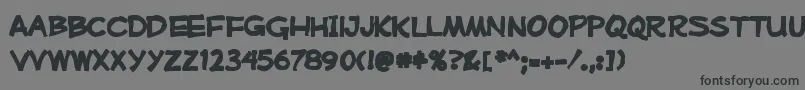 Mufferawink Font – Black Fonts on Gray Background