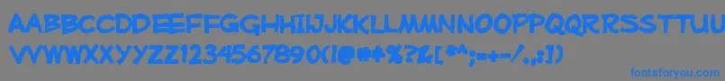 Шрифт Mufferawink – синие шрифты на сером фоне
