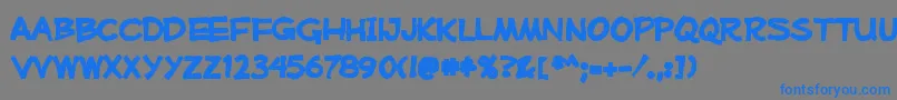 Mufferawink Font – Blue Fonts on Gray Background