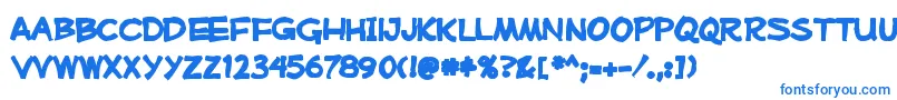 Шрифт Mufferawink – синие шрифты на белом фоне