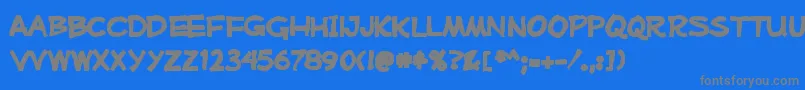 Mufferawink Font – Gray Fonts on Blue Background