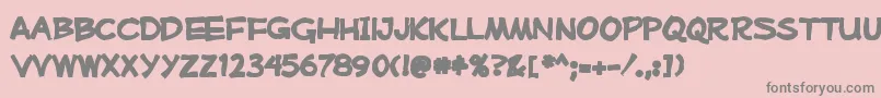 Mufferawink Font – Gray Fonts on Pink Background