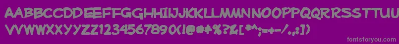 Mufferawink Font – Gray Fonts on Purple Background