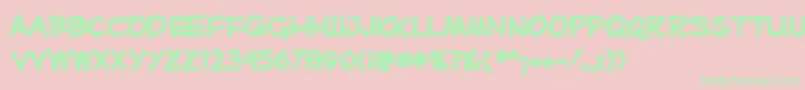 Mufferawink Font – Green Fonts on Pink Background