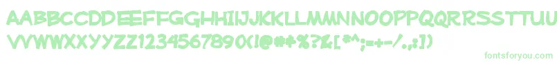 Mufferawink Font – Green Fonts on White Background
