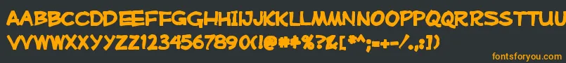Mufferawink Font – Orange Fonts on Black Background