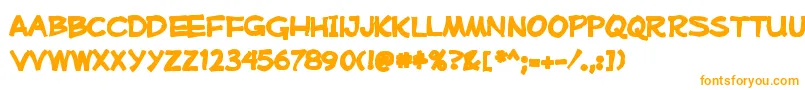 Mufferawink Font – Orange Fonts on White Background