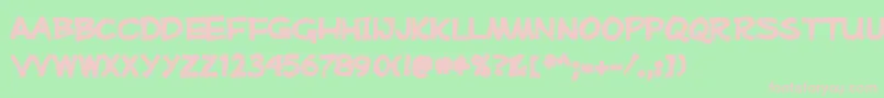 Mufferawink Font – Pink Fonts on Green Background