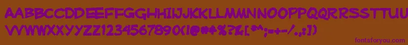 Mufferawink Font – Purple Fonts on Brown Background