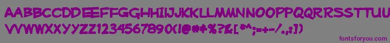 Mufferawink Font – Purple Fonts on Gray Background