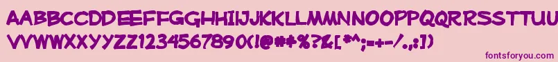 Mufferawink Font – Purple Fonts on Pink Background