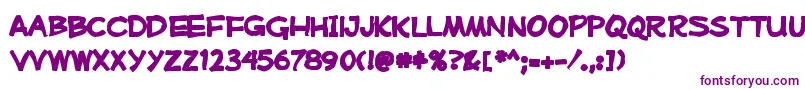 Mufferawink Font – Purple Fonts on White Background