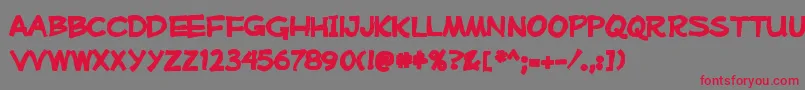 Mufferawink Font – Red Fonts on Gray Background