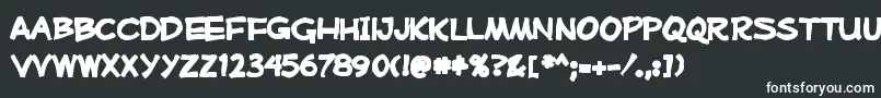 Mufferawink Font – White Fonts on Black Background