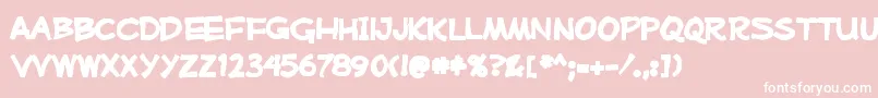 Mufferawink Font – White Fonts on Pink Background