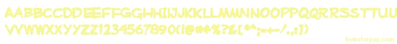 Mufferawink Font – Yellow Fonts on White Background
