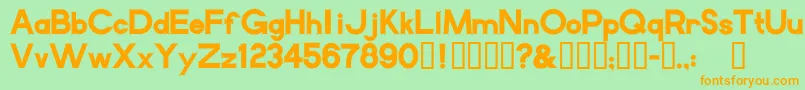 Vectorblack Font – Orange Fonts on Green Background