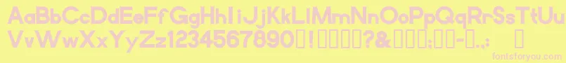 Vectorblack Font – Pink Fonts on Yellow Background