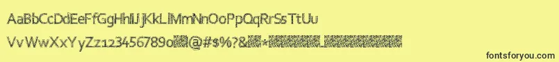 Collegethrash Font – Black Fonts on Yellow Background