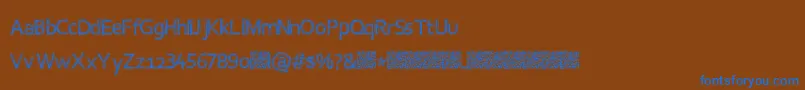 Collegethrash Font – Blue Fonts on Brown Background