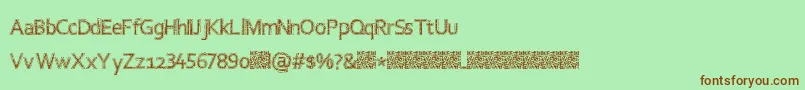 Collegethrash Font – Brown Fonts on Green Background