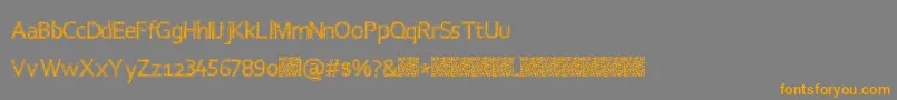 Fonte Collegethrash – fontes laranjas em um fundo cinza
