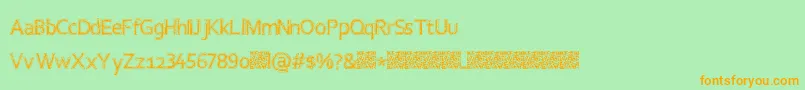 Collegethrash Font – Orange Fonts on Green Background