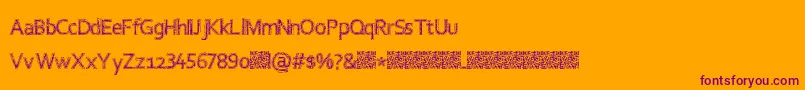 Collegethrash Font – Purple Fonts on Orange Background