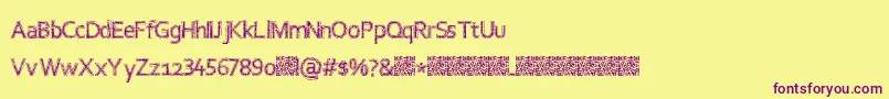 Collegethrash Font – Purple Fonts on Yellow Background