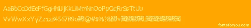 Lisätietoja Collegethrash-fontista Collegethrash-fontti – keltaiset fontit oranssilla taustalla