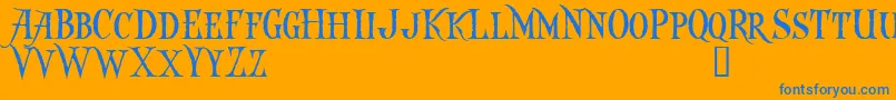 CaptainKiddDemo Font – Blue Fonts on Orange Background