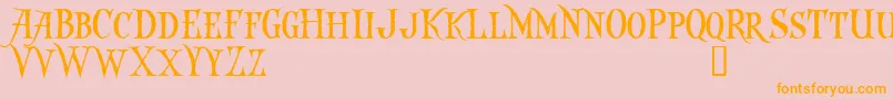 CaptainKiddDemo Font – Orange Fonts on Pink Background