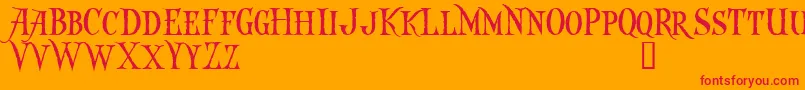 CaptainKiddDemo Font – Red Fonts on Orange Background