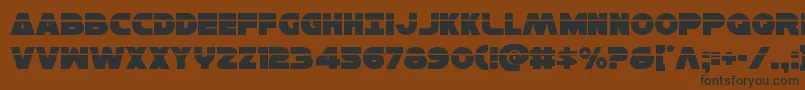 Hansolov3laser Font – Black Fonts on Brown Background