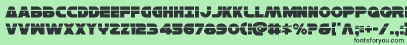 Hansolov3laser Font – Black Fonts on Green Background