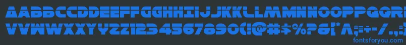 Hansolov3laser Font – Blue Fonts on Black Background