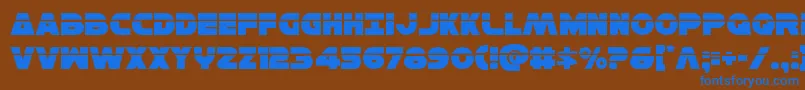 Hansolov3laser Font – Blue Fonts on Brown Background