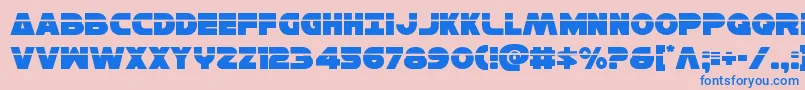 Hansolov3laser Font – Blue Fonts on Pink Background