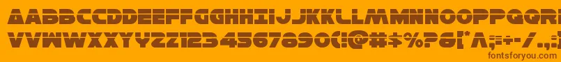 Hansolov3laser Font – Brown Fonts on Orange Background