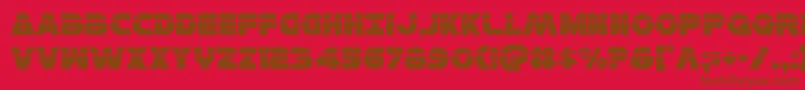 Hansolov3laser Font – Brown Fonts on Red Background