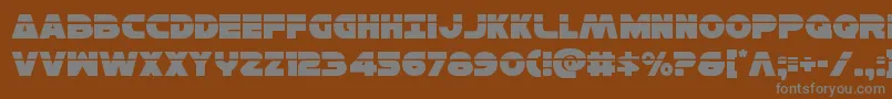 Hansolov3laser Font – Gray Fonts on Brown Background