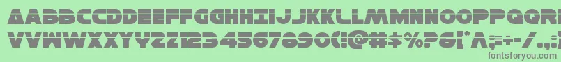 Hansolov3laser Font – Gray Fonts on Green Background