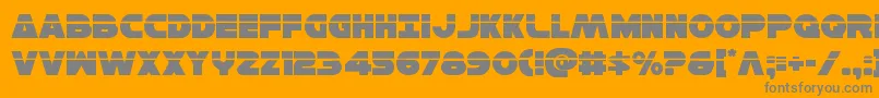 Hansolov3laser Font – Gray Fonts on Orange Background