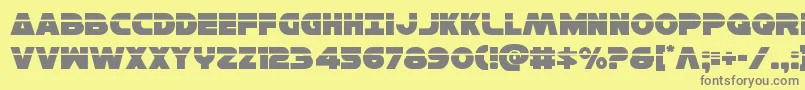 Hansolov3laser Font – Gray Fonts on Yellow Background