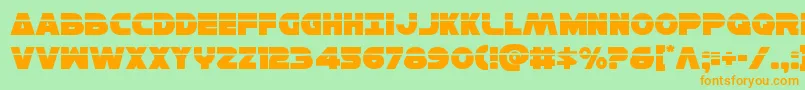 Hansolov3laser Font – Orange Fonts on Green Background