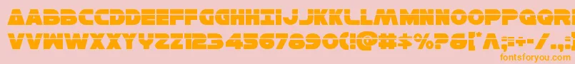 Hansolov3laser Font – Orange Fonts on Pink Background
